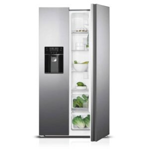 REFRIGERATEUR ELACTRON SIDE BY SIDE 2PORTES AVEC DIST EAU ET GLACON GRIS EL48SBSIM